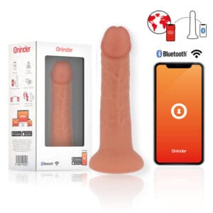 DILDO VIBRADOR BOGOTÁ MÉDIO 9 VELOCIDADES NATURAL 17,5 CM -O- 4.0 CM - APLICATIVO GRATUITO