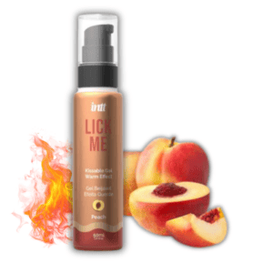 GEL BEIJÁVEL COM EFEITO CALOR E SABOR A PÊSSEGO LICK ME INTT 50ML