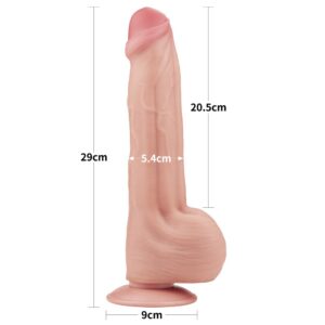 11,5 '' KING SIZE PELE DESLIZANTE DUAL LAYER DONG