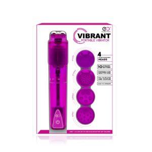 VIBRADOR PORTÁTIL VIBBRANT ROXO