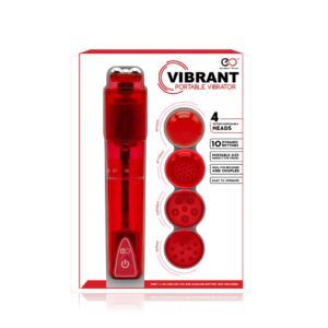 VIBRADOR PORTÁTIL VIBBRANT VERMELHO