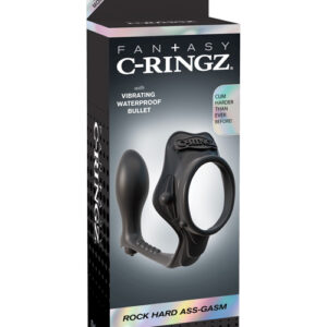 Anel vibratório Fantasy C-Ringz Rock Hard Ass-Gasm – Preto