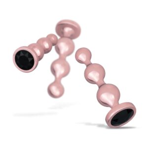 Rosy Gold - Metal Butt Plug Set 3 Pieces - Rose Gold
