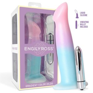 DILDO com vibração e ventosa Color Gradient 17 cm
