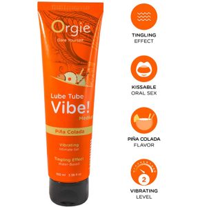 Lube Tube Vibe! - Medium - Piña Colada - 100ml | 3.38 fl oz.