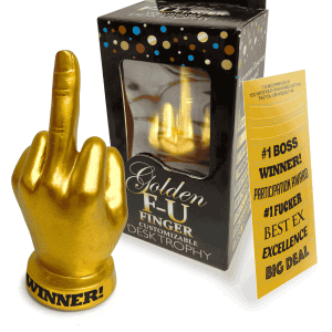 Troféu de Dedo F-U Dourado