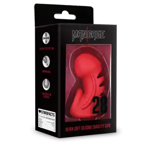 MAN CAGE ULTRA SOFT SILICONE CHASTITY CAGE 28