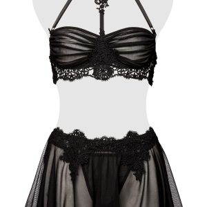 Conjunto de saia de lingerie tam: M