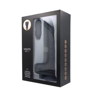 VIBRADOR E ROTATOR REALÍSTICO R10 PRETO 21CM COM CONTROLE REMOTO