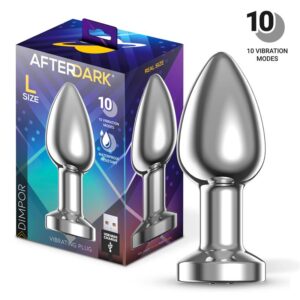Dimpor Anal Plug com Vibração USB Tamanho Magnético L