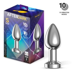 Dimpor Plugue Anal Cromado com Vibração USB Tamanho Magnético S