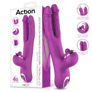 Nico com Dildos Alternados e Motores Percussion Ball 4