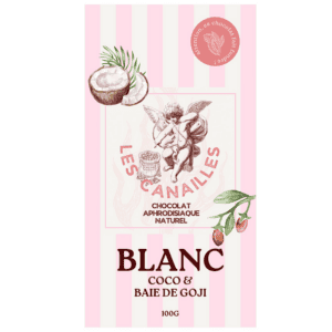 CHOCOLATE BRANCO DE COCO E GOJI BERRY 100G