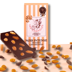 CHOCOLATE AMARGO COM AMÊNDOAS CARAMELIZADAS 100G