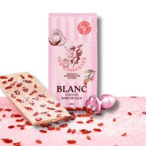 CHOCOLATE BRANCO DE COCO E GOJI BERRY 100G