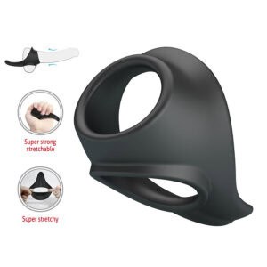 Anel ergonômico Zadok com estimulador perineal para maior prazer e conforto.
