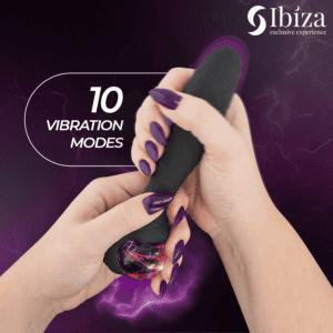 Vibrador com 10 modos de vibração e estimulador de plasma Sphere Ibiza. Design ergonômico e tecnolog.