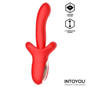 Vibrador com 3 motores, 7 modos de vibração e sucção, para prazer intenso.