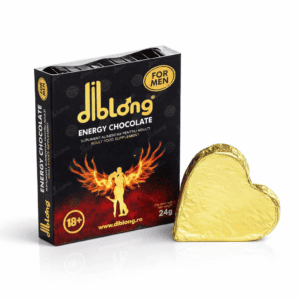 Pacote de chocolate Diblong para energia masculina.