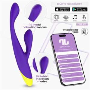 1 lyra g spot rabbit vibrator with app purple