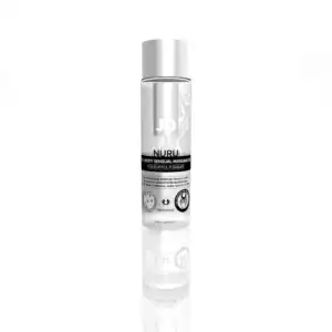 Frasco de gel de massagem JO Nuru 240 ml com tampa prateada