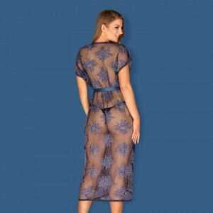 Obsessive Flowlace – Robe de renda azul S/M